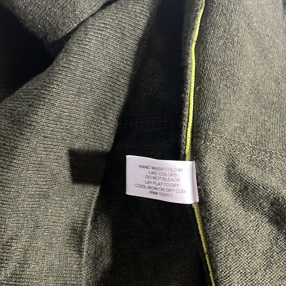 NEW Lisa Todd Cotton/Cashmere Knit Long Sleeve Zipper Hem Sweater Green Size M - Picture 8 of 8